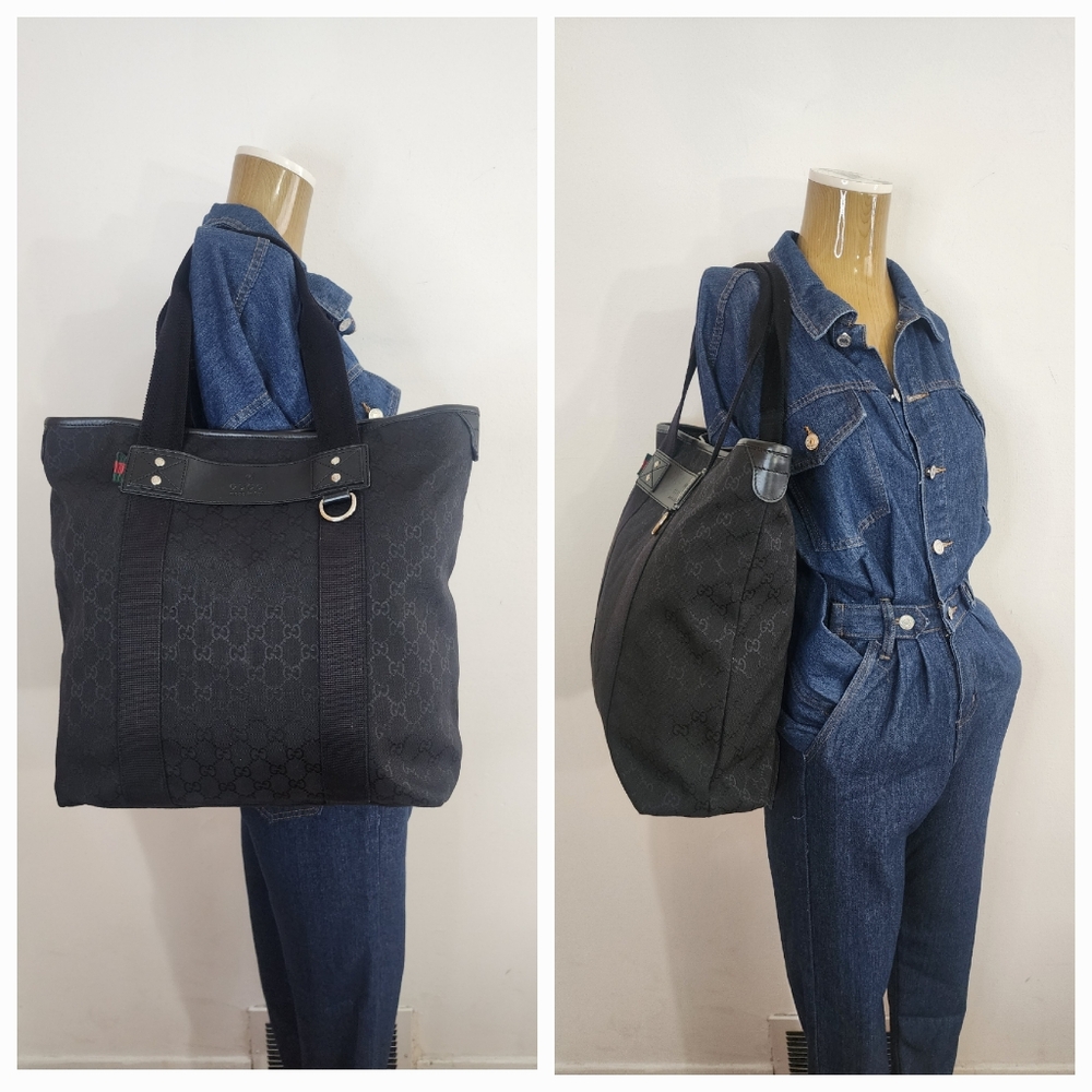 Gucci Gg Canvas Web Loop Tote Bag - image 1